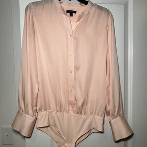J.Crew Silk Bodysuit Blouse  - pale pink Size 8
